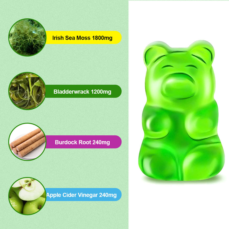 OEM/ODM Custom Organic Sea Moss Gummies Candy Healthy Bone Joint Support