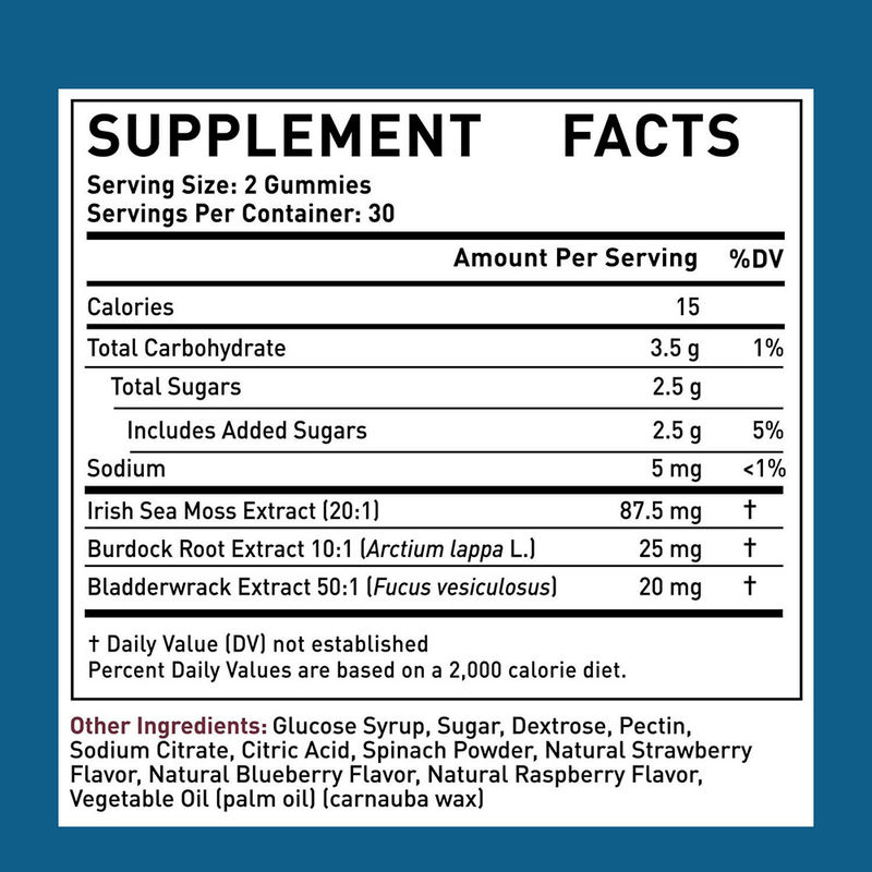 クレンジングとデトックスのためのオーガニックアイリッシュシーモスエキスグミ工場供給