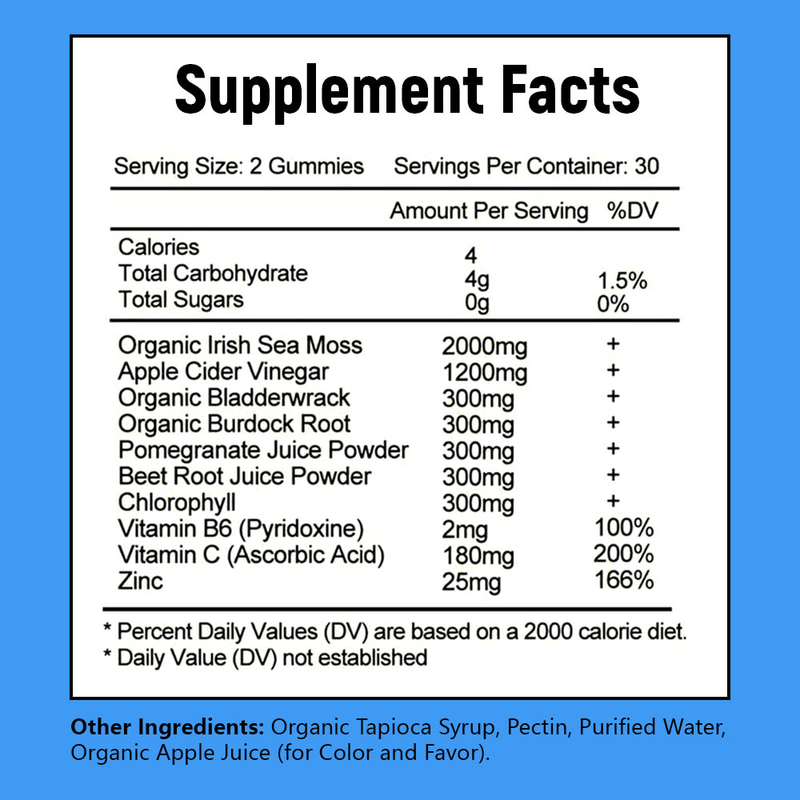 Supplier 10-In-1 Formula Sea Moss Gummies Premium Custom Boost Smooth Skin