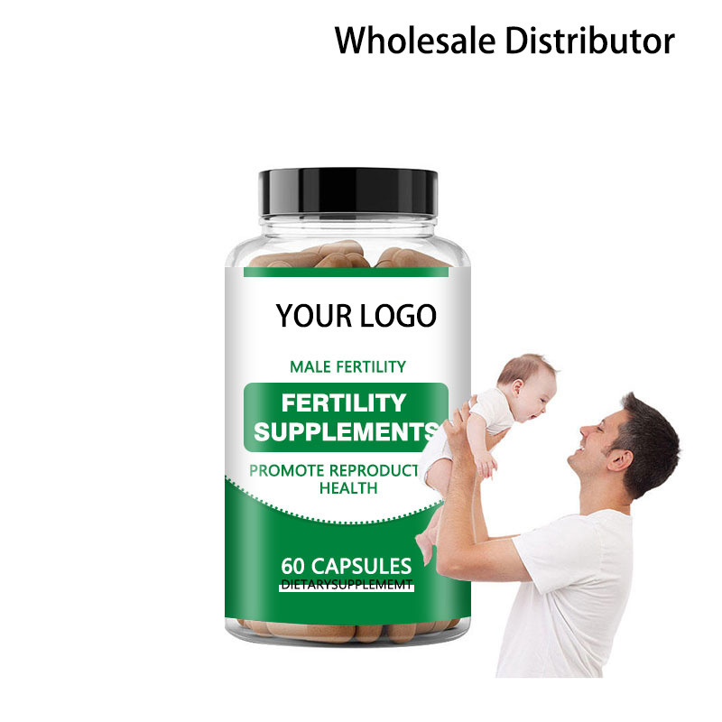 Private Label Male Fertility Capsules for Reproductive Health 60-count Herbal Supplement