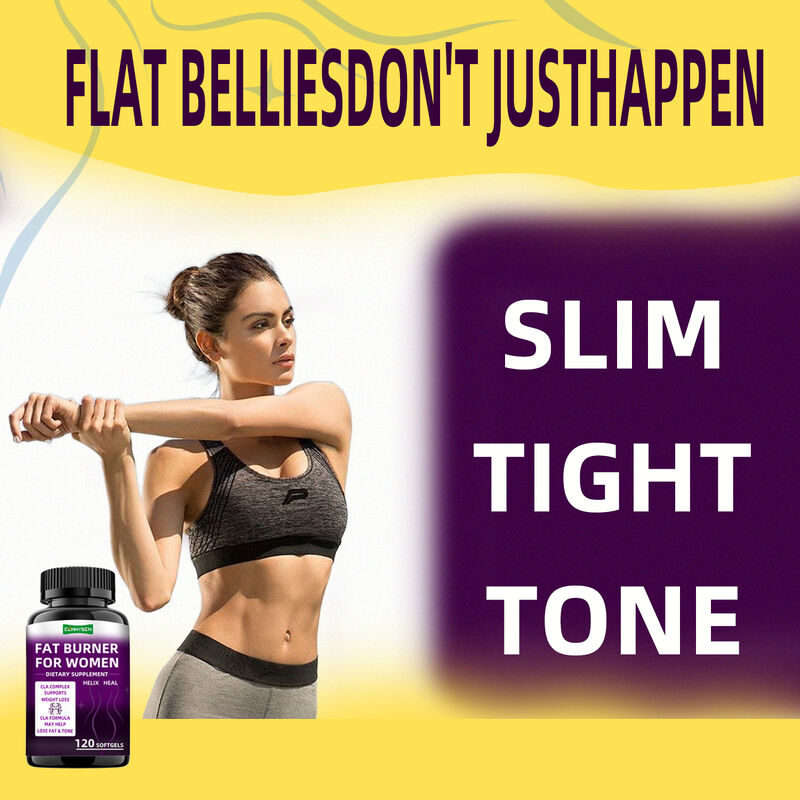 CLAコンプレックス配合、女性向け脂肪燃焼カプセル、筋肉増強、ダイエットサプリメント、食物繊維配合