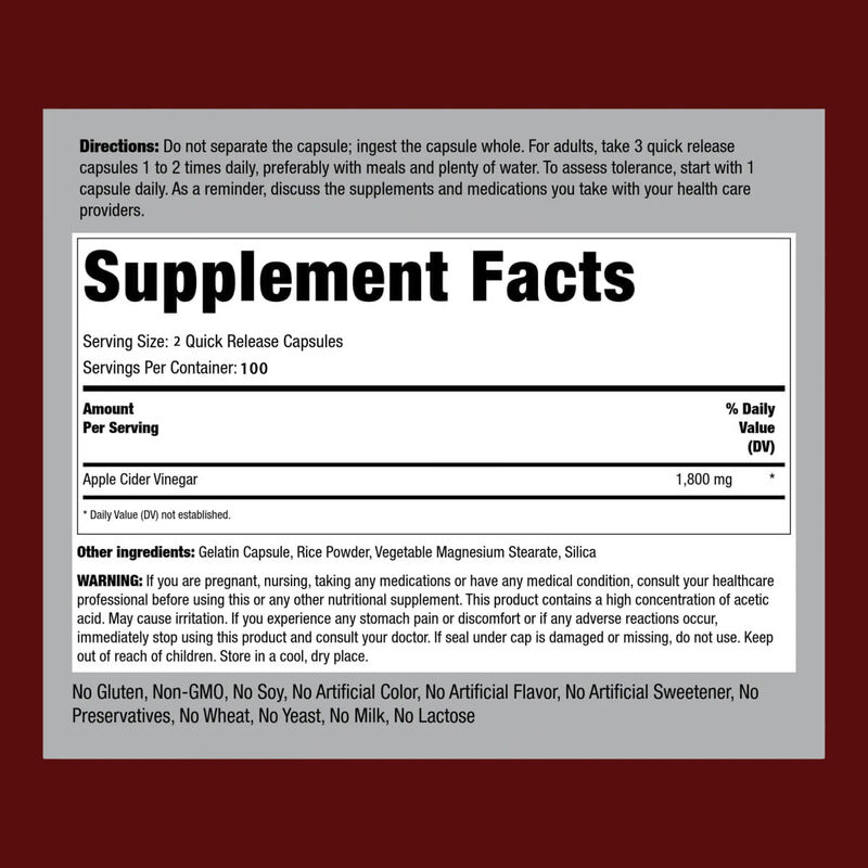 OEM/ODM ACV サプリメント 消化・デトックス 体重管理 男性用リンゴサイダー?? カプセル 女性用