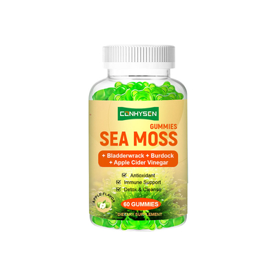 Factory Apple Flavor Sea Moss Gummies Detox and Cleanse Custom Branded