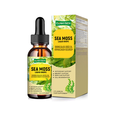 5000mg Sea Moss Liquid Drops OEM/ODM Custom Antioxidant Immunity Support